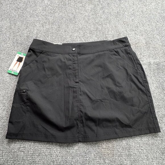 32 Degrees Cool Skort Womens Black‎ X-Large Inner Shorts Tennis Golf Athleisure - Picture 1 of 15
